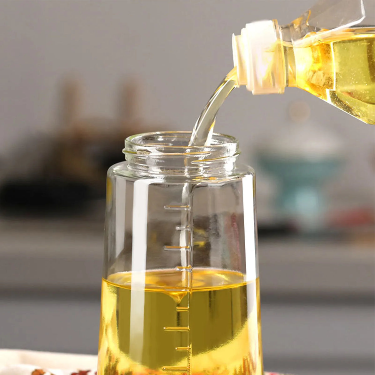 Glass Oil Bottle & Dispenser Jug Dual-purpose Oil Dispenser