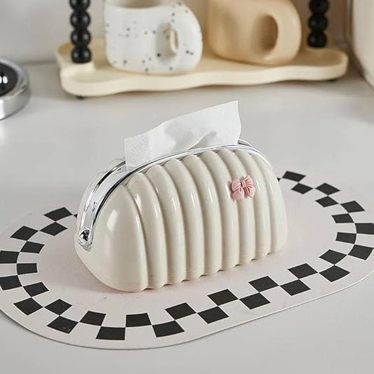 Decorative Shell Tissue Box Case Elegant And Modern Napkin Holder Stylish