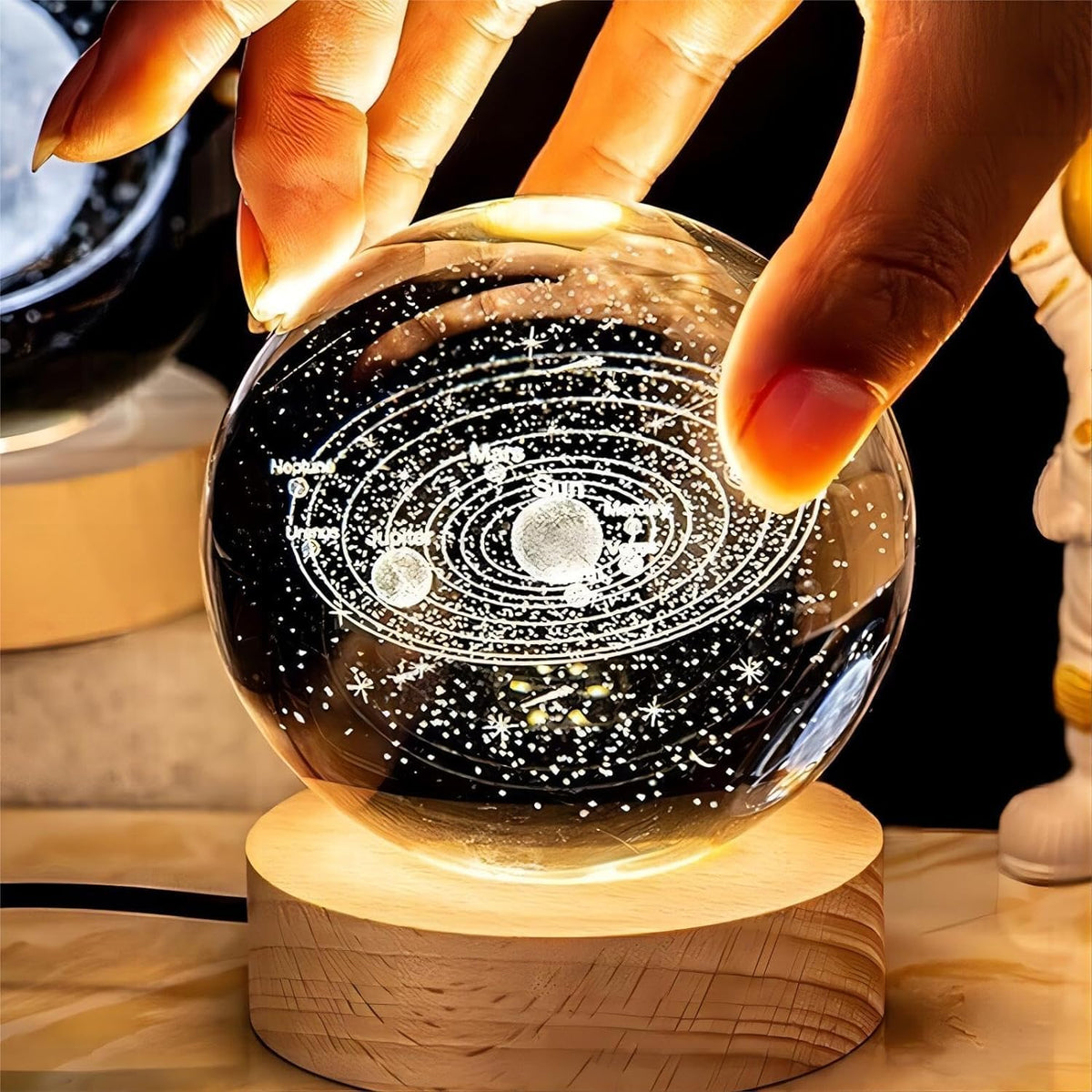 3D Galaxy Crystal Ball Night Light