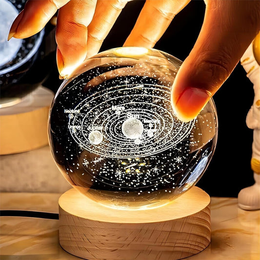 3D Galaxy Crystal Ball Night Light