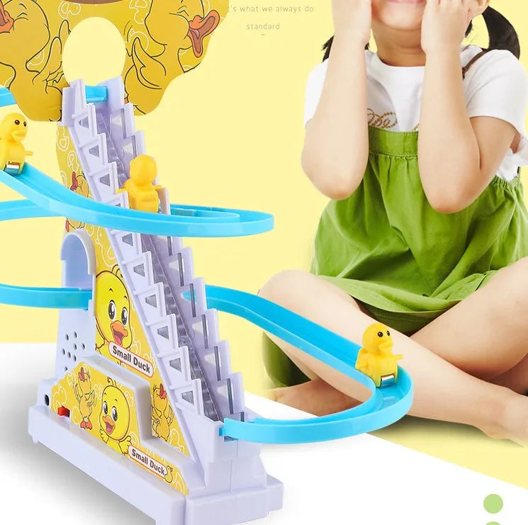 Small Duck Climbing Stairs Toy DIY Racing