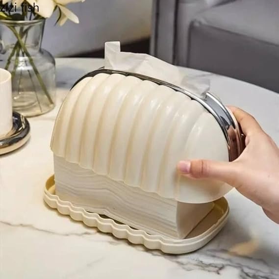 Decorative Shell Tissue Box Case Elegant And Modern Napkin Holder Stylish