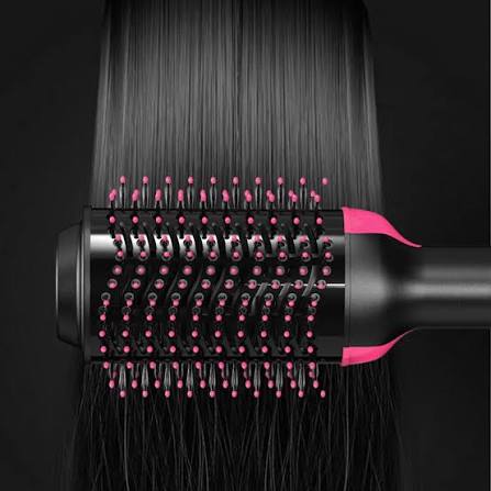 3-in-1 Hot Air Brush – Professional One-Step Hair Dryer, Straightener, and Curler