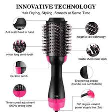 3-in-1 Hot Air Brush – Professional One-Step Hair Dryer, Straightener, and Curler